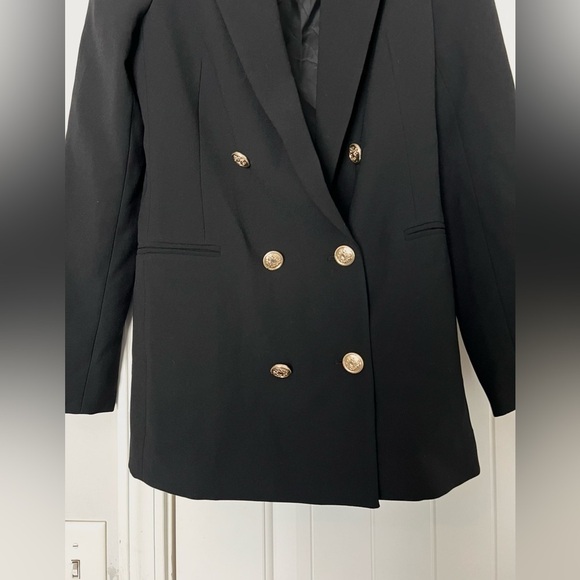 Zara Tailored Double Breasted Blazer Blogger Favorite - Picture 8 of 11